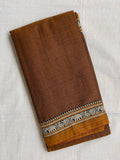 Narayanpet Elephant Border - Earthy Brown
