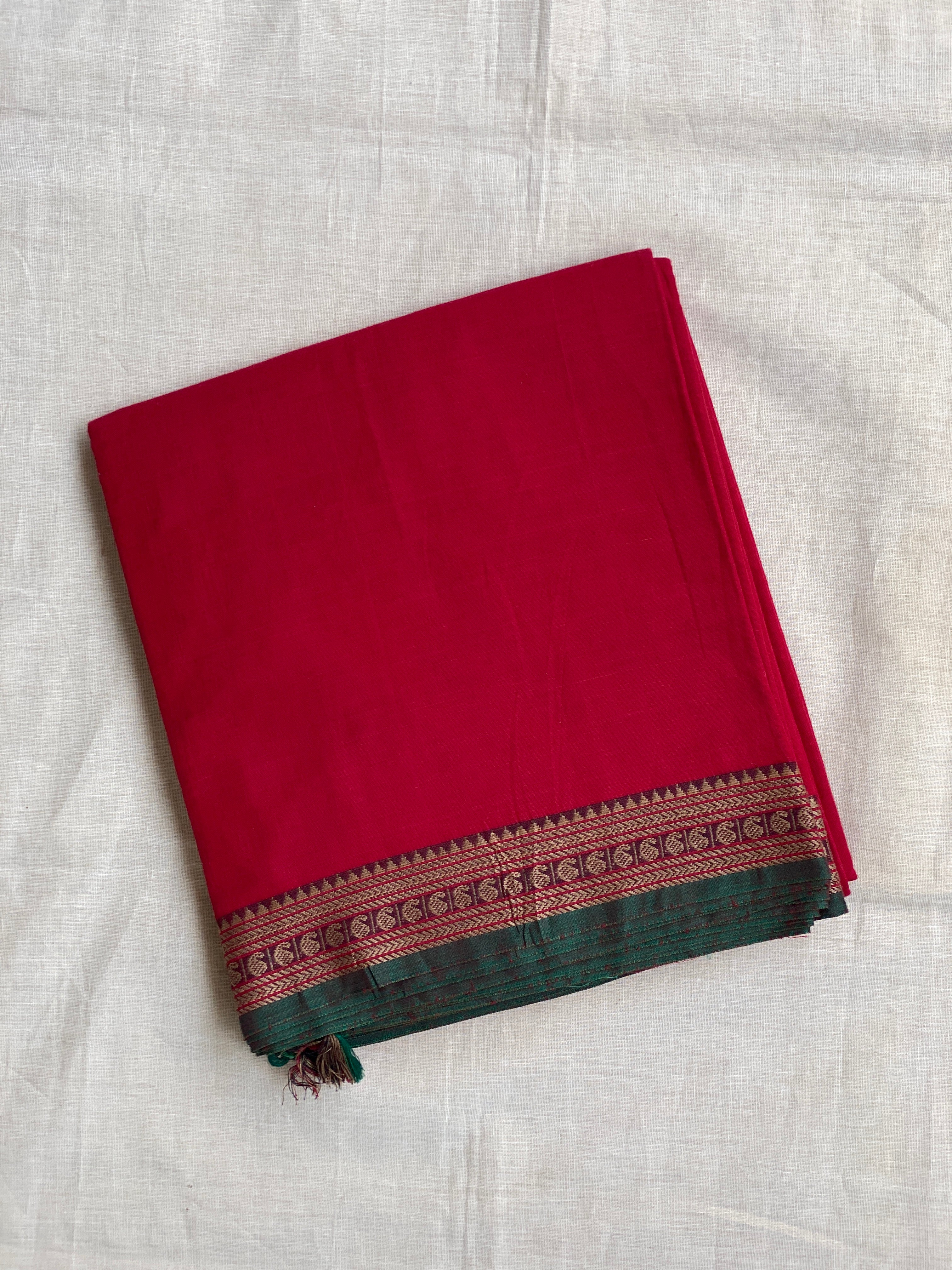 Narayanpet Mango Border - Brick Red