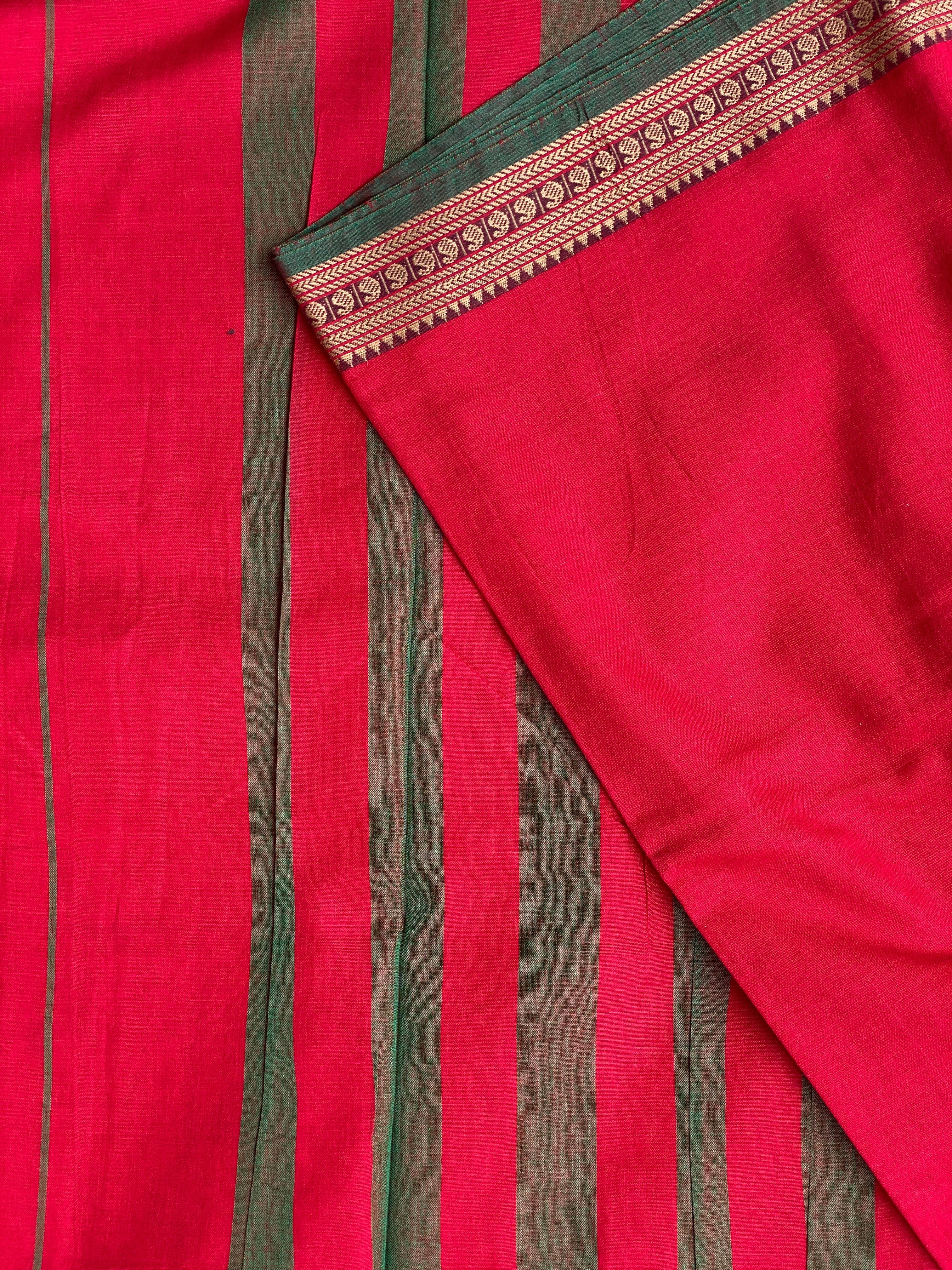 Narayanpet Mango Border - Brick Red