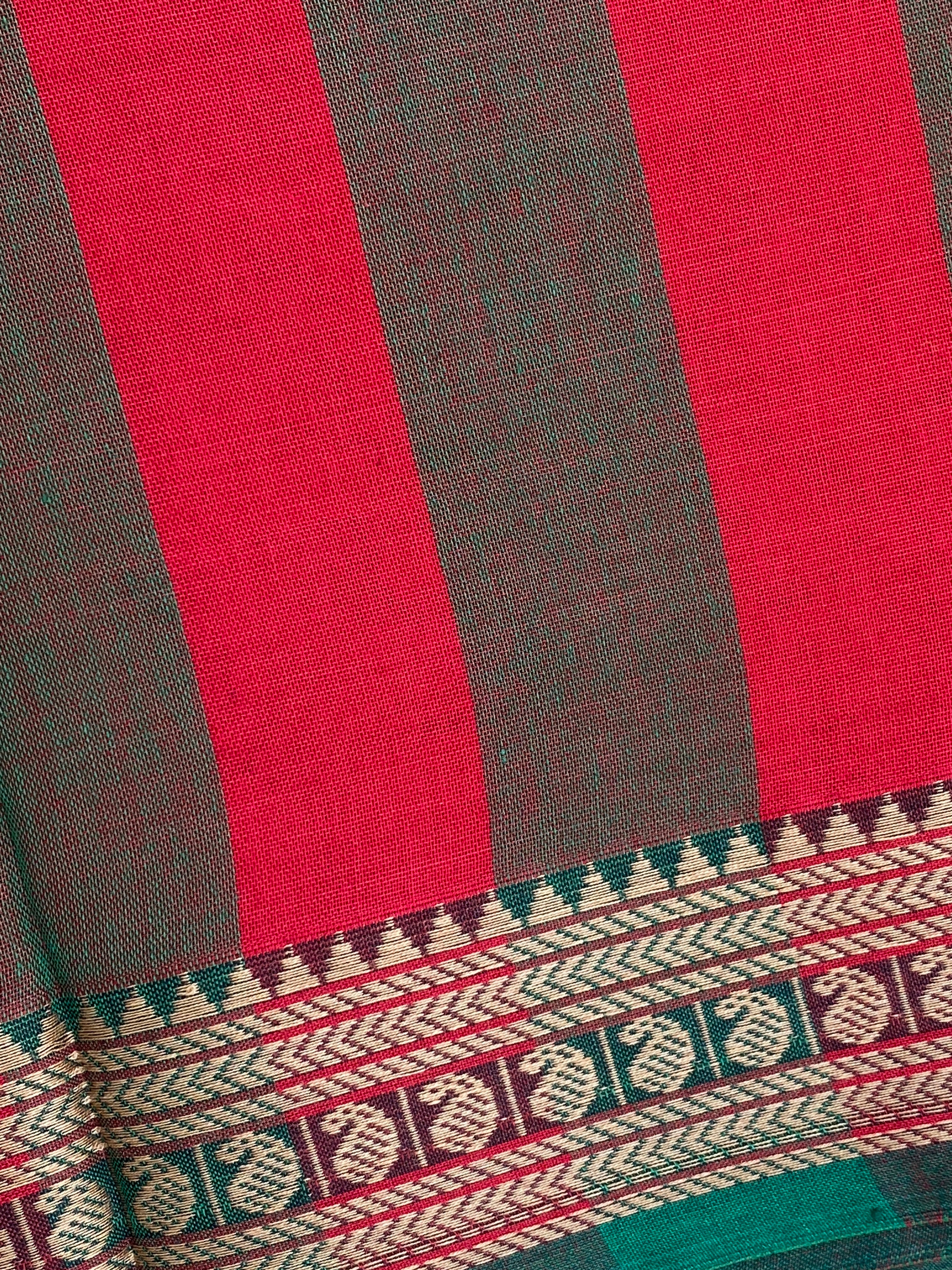 Narayanpet Mango Border - Brick Red