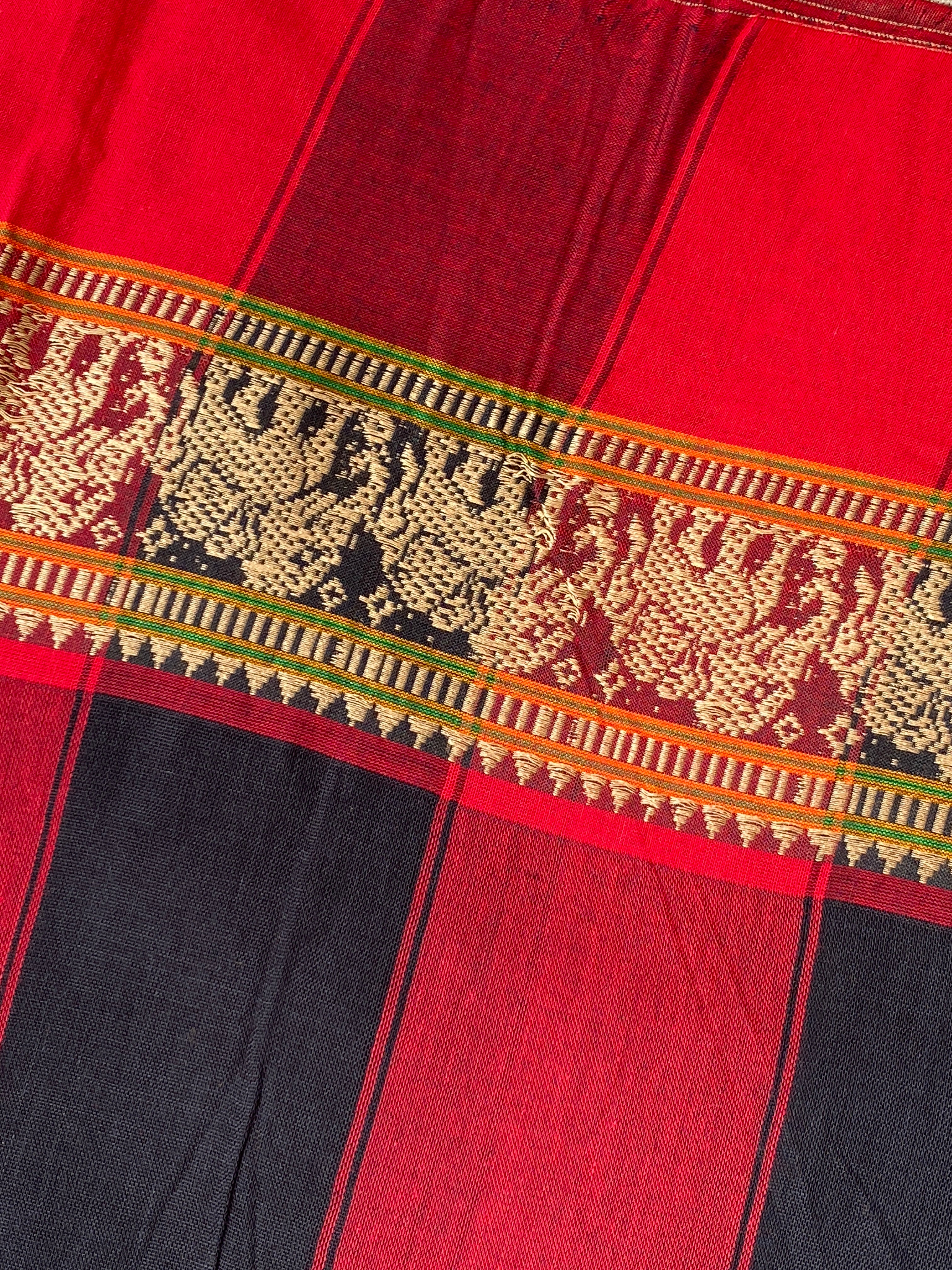 Narayanpet Elephant Border - Black