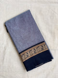 Narayanpet Elephant Border - Soft Grey