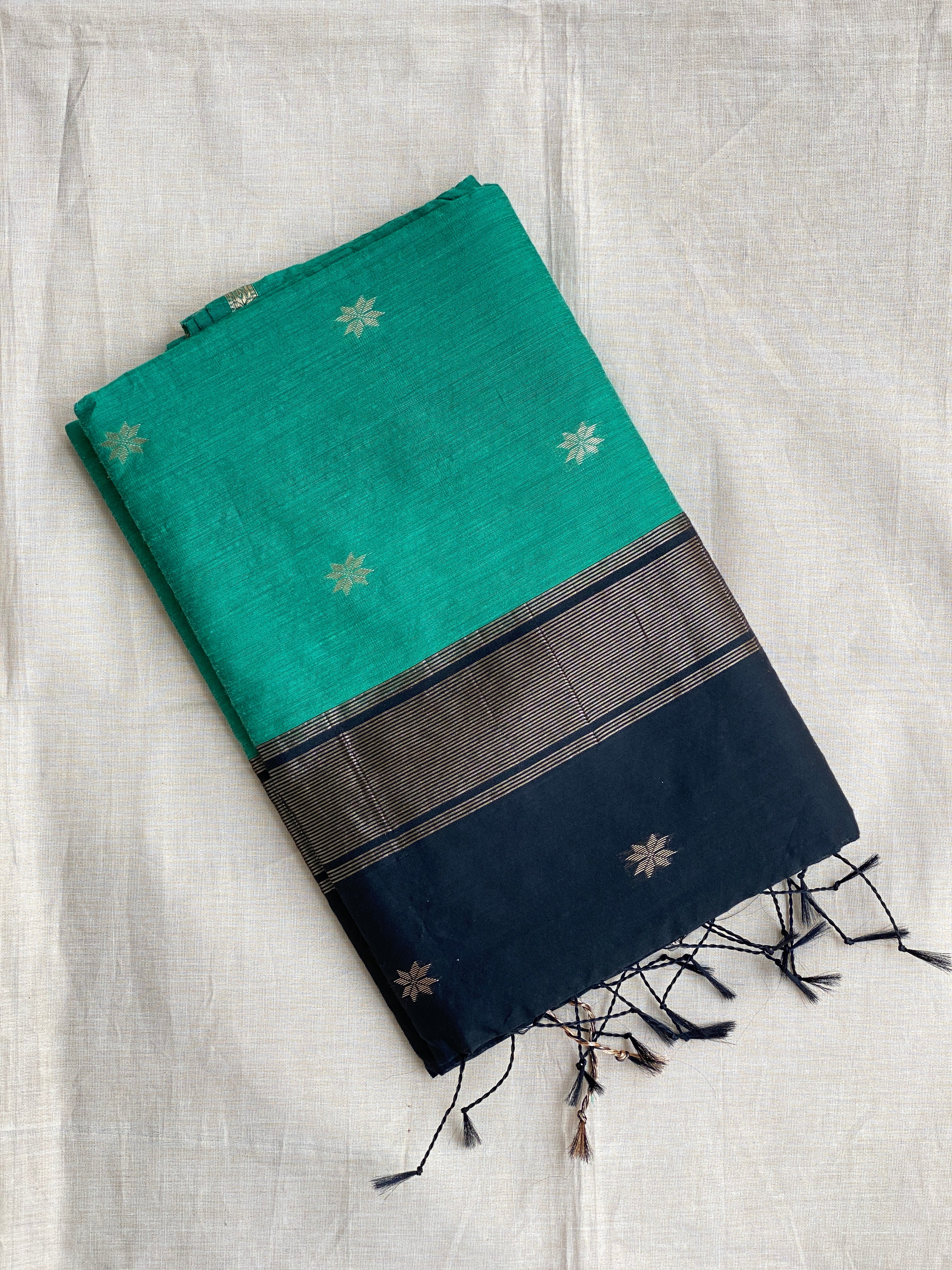 Maheshwari Cotton - Peacock Blue