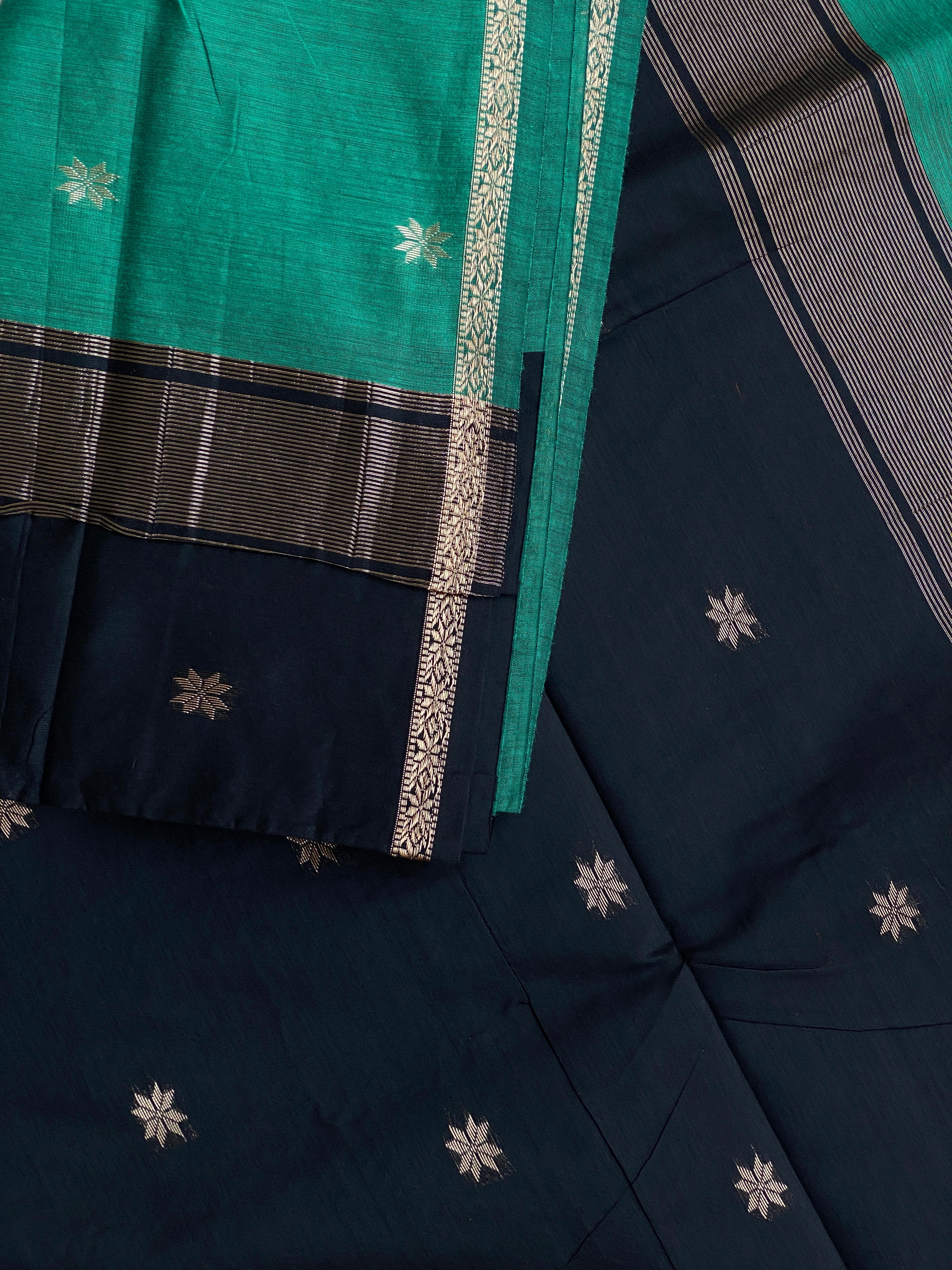 Maheshwari Cotton - Peacock Blue