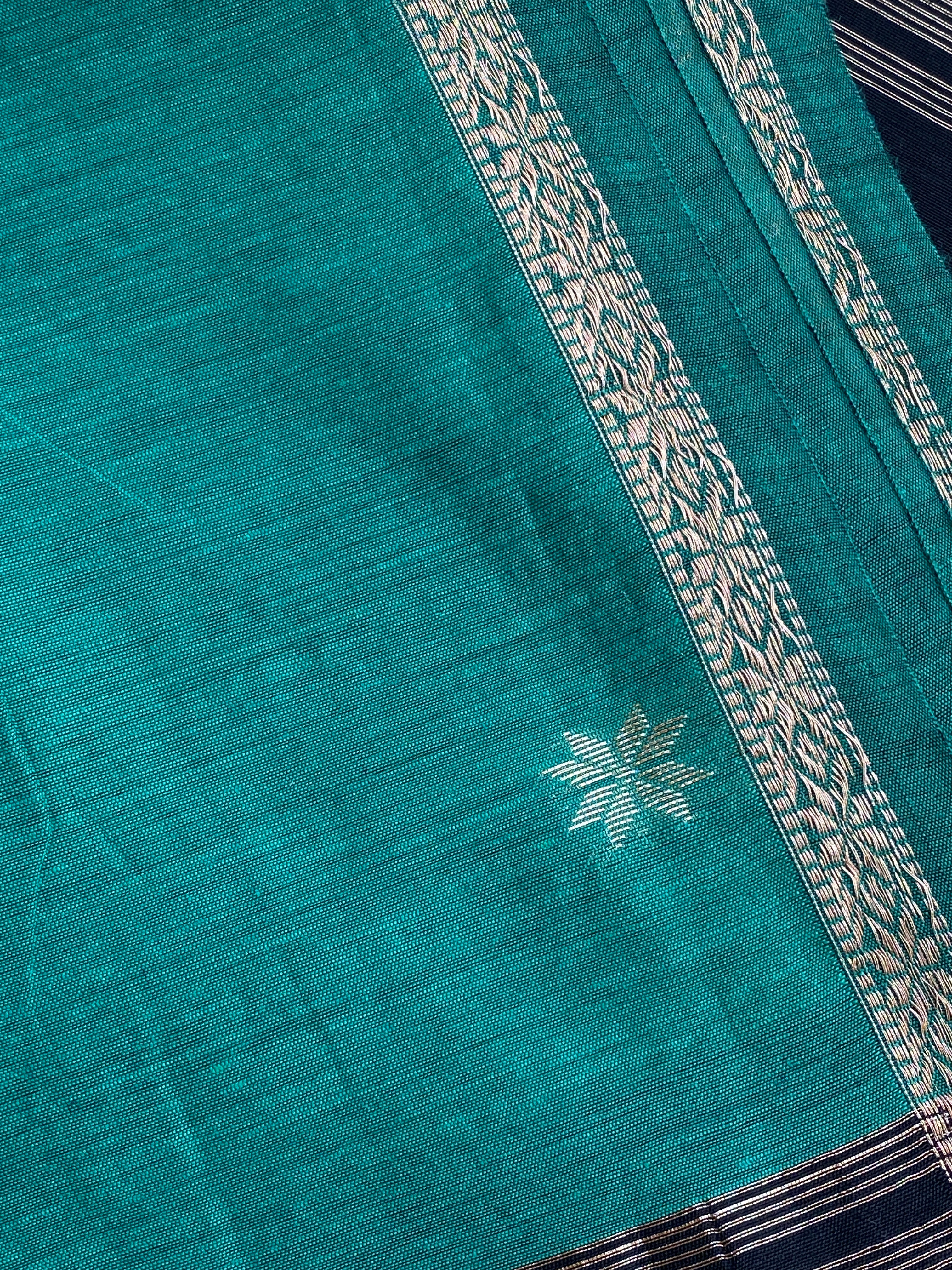 Maheshwari Cotton - Peacock Blue