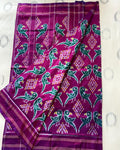 Magenta Handloom Pochampally Ikkat Pattu